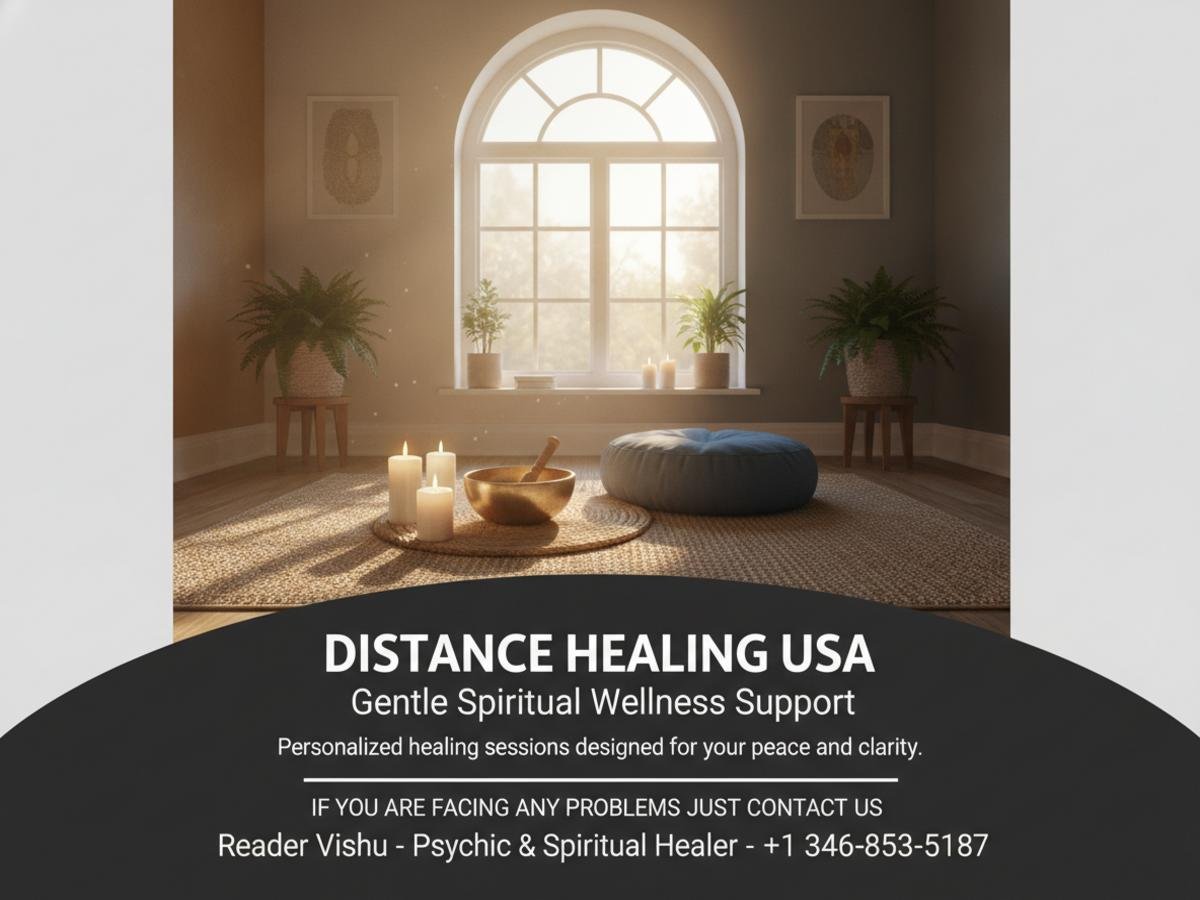 How Distance Healing USA Supports Houston Wellness Softly lit calming room for distance healing USA in Houston TX