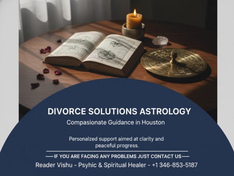 Divorce problem solution astrologer tools on desk in Houston office