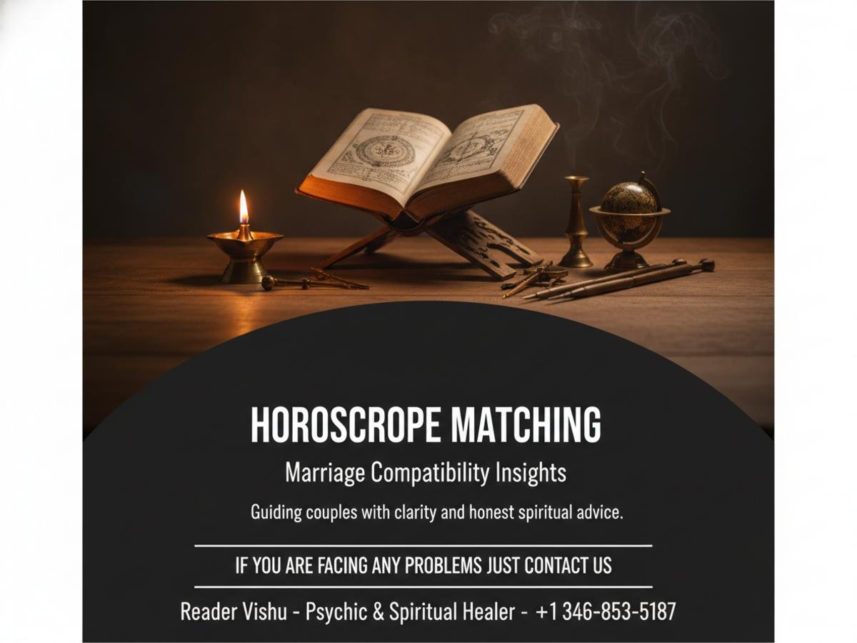Horoscope matching for marriage chart tools on wooden table Houston