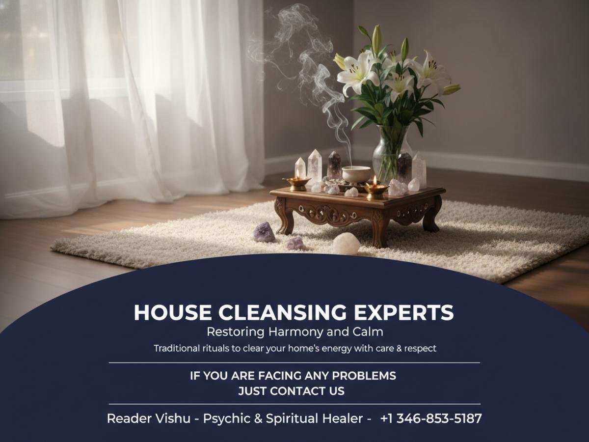 House cleansing services Houston spiritual energy clearing scene
