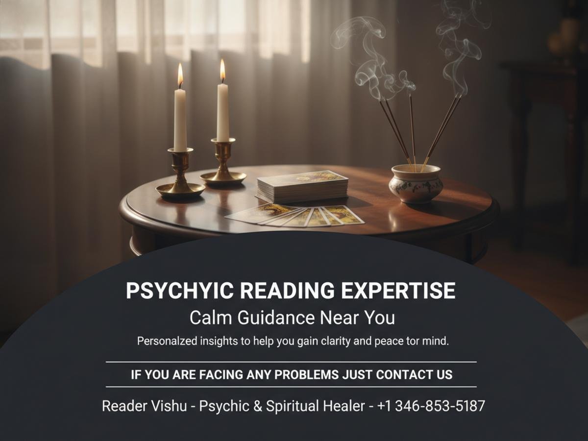 Calm setting for psychic reader near me session Houston TX