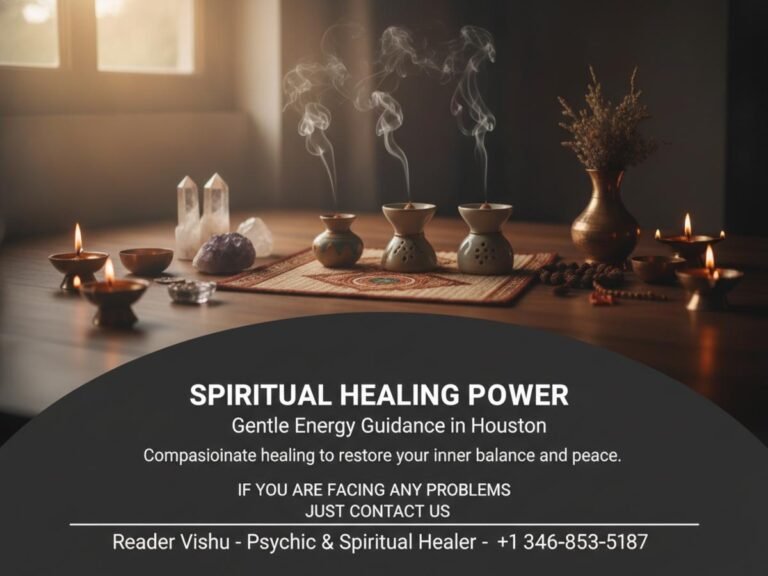 peaceful altar with spiritual healer objects in Houston office