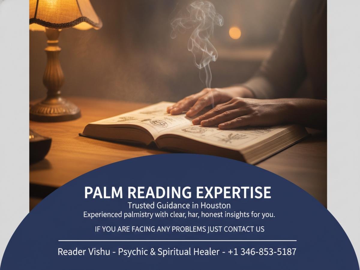 How a Best Palm Reader in Houston Can Guide Your Path Best palm reader practice with palm lines shown in Houston setting