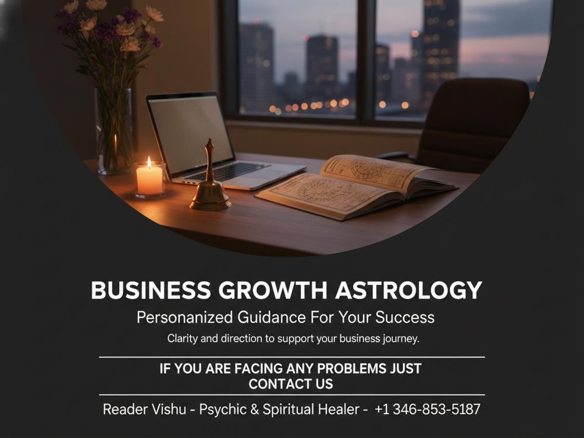 How Business Growth Astrology Can Guide You in Houston, TX Business growth astrology kundli chart and desk setup Houston TX