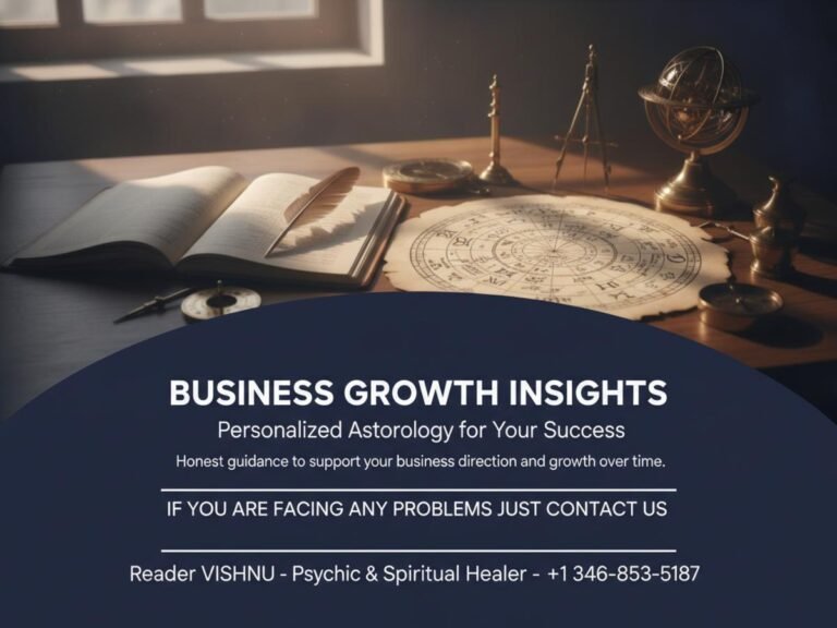 Business growth astrology tools on wooden desk Houston TX