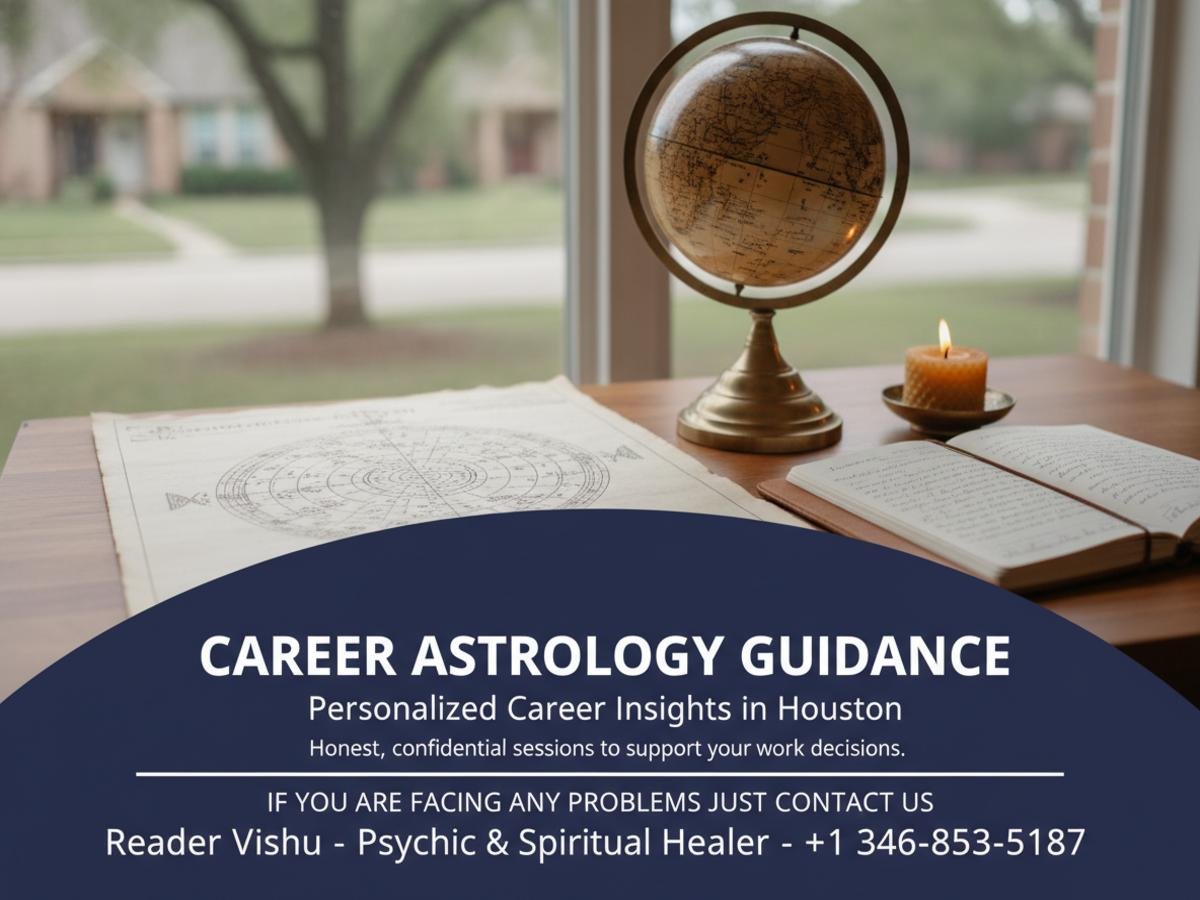 career consultation astrology session materials on desk Houston TX