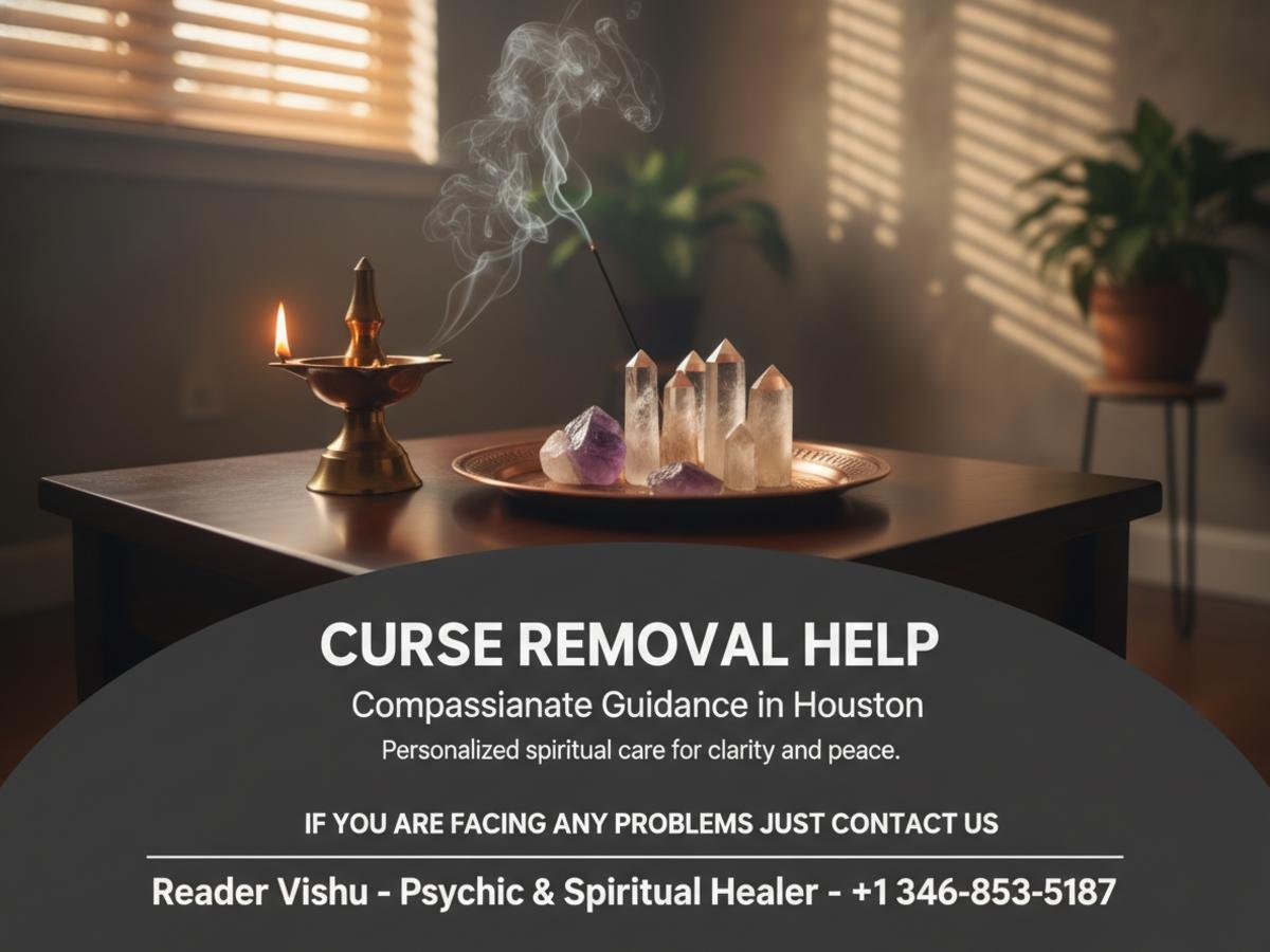 Calm Vedic spiritual altar representing curse removal specialist Houston TX