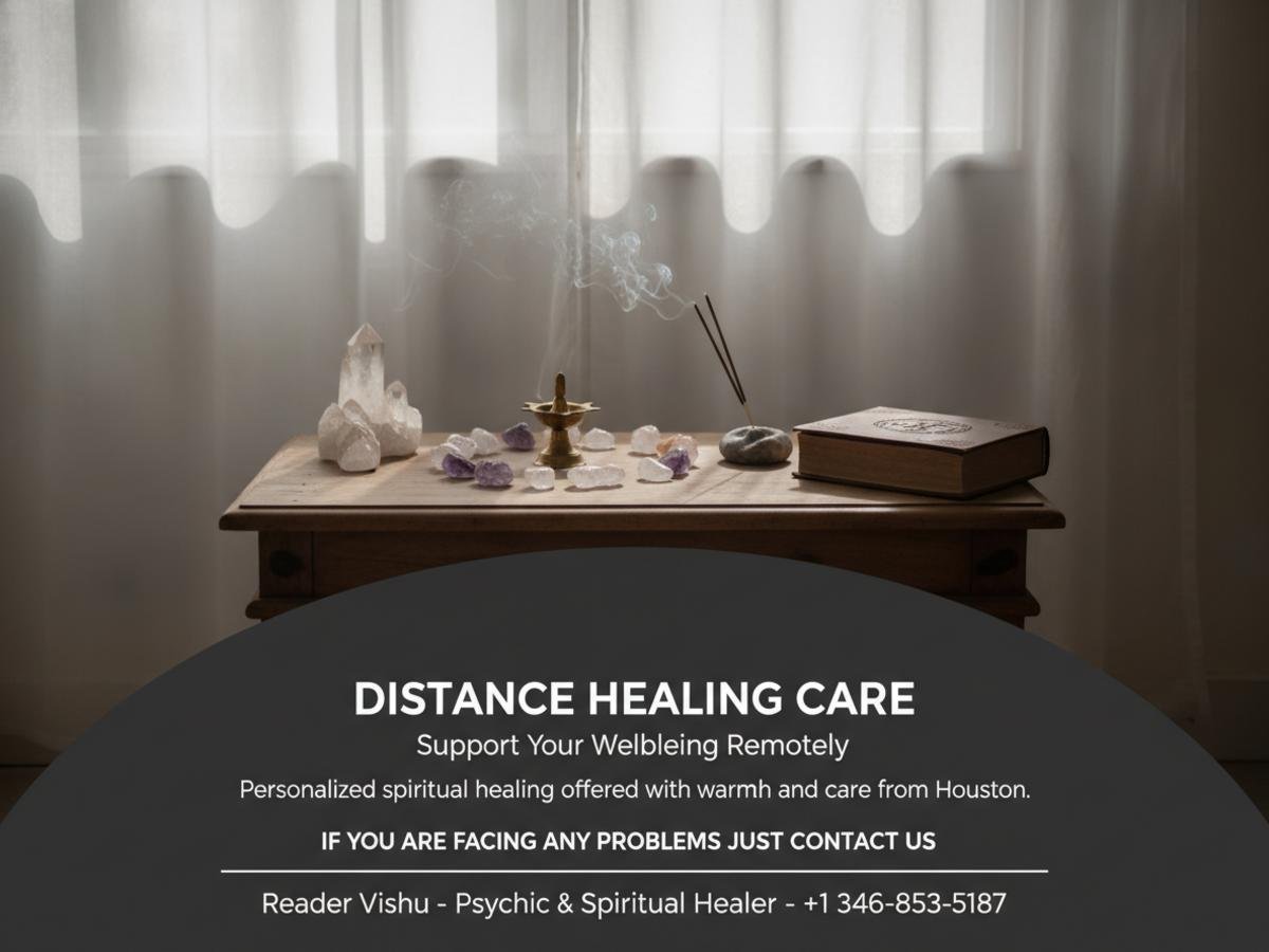 distance healing usa setup with spiritual altar in Houston, TX
