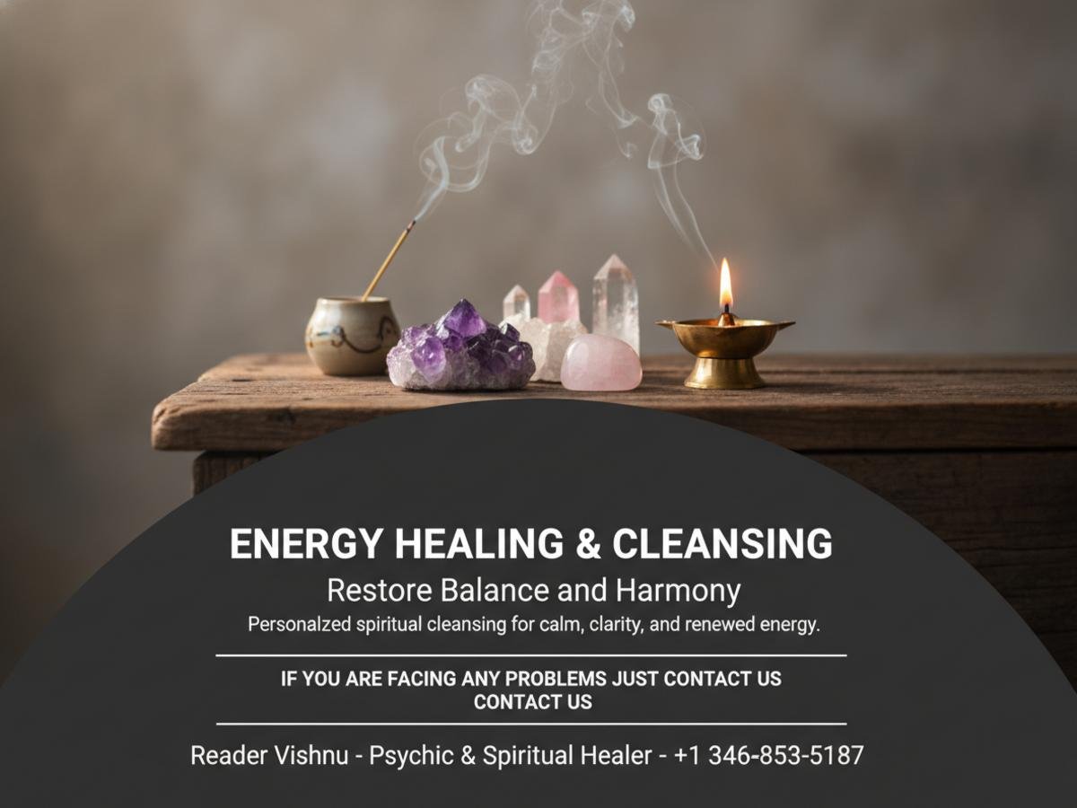 How Energy Healing and Spiritual Cleansing Help Houston Residents Calm altar scene representing energy healing and spiritual cleansing in Houston, TX.
