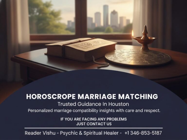Vedic horoscope matching tools and astrology book in Houston setting