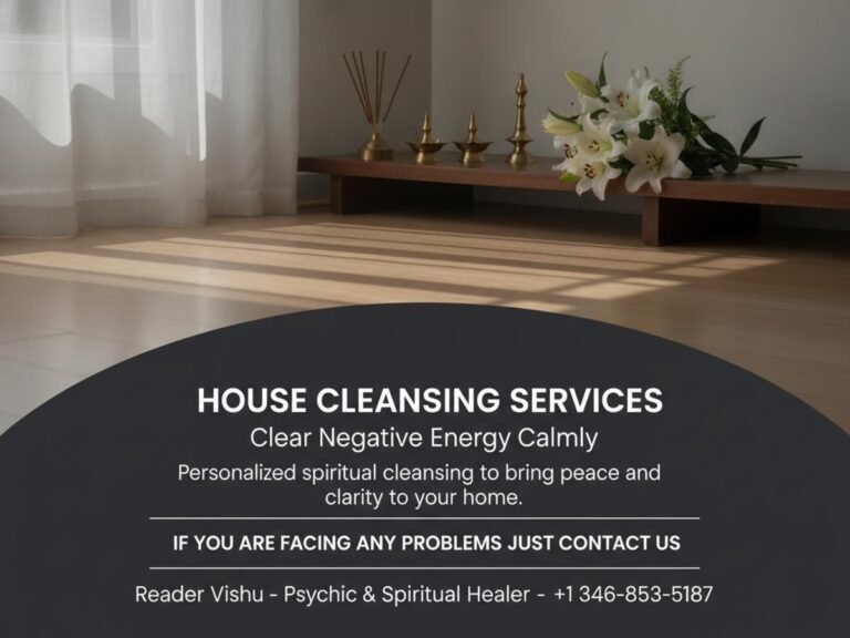 Calm serene room with spiritual house cleansing tools Houston TX