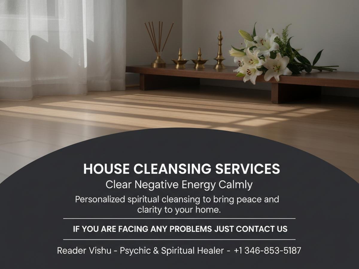 Calm serene room with spiritual house cleansing tools Houston TX