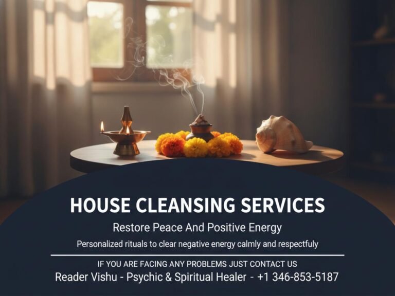 Spiritual house cleansing setup with traditional items in Houston