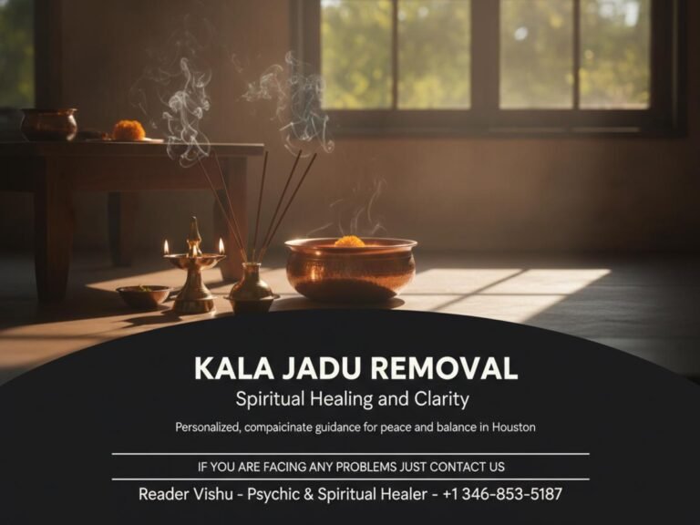 altar with spiritual cleansing items for kala jadu removal Houston