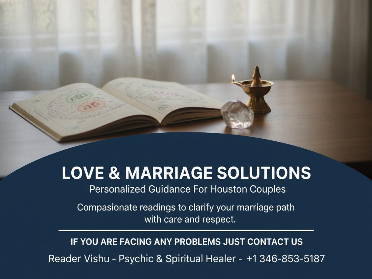 Kundli chart with oil lamp and crystals for love marriage solutions astrologer Houston TX