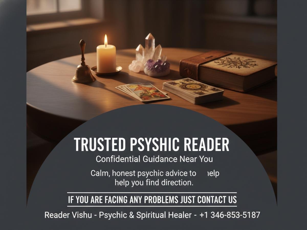 How to Find a Trusted Psychic Reader Near Me in Houston, TX Calm psychic reading space with tarot cards near me Houston TX