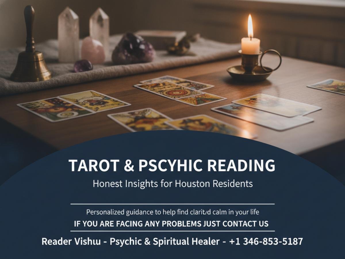 tarot cards spread calm atmosphere Houston TX psychic reading